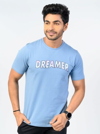Men’s Light Blue Graphic T-Shirt