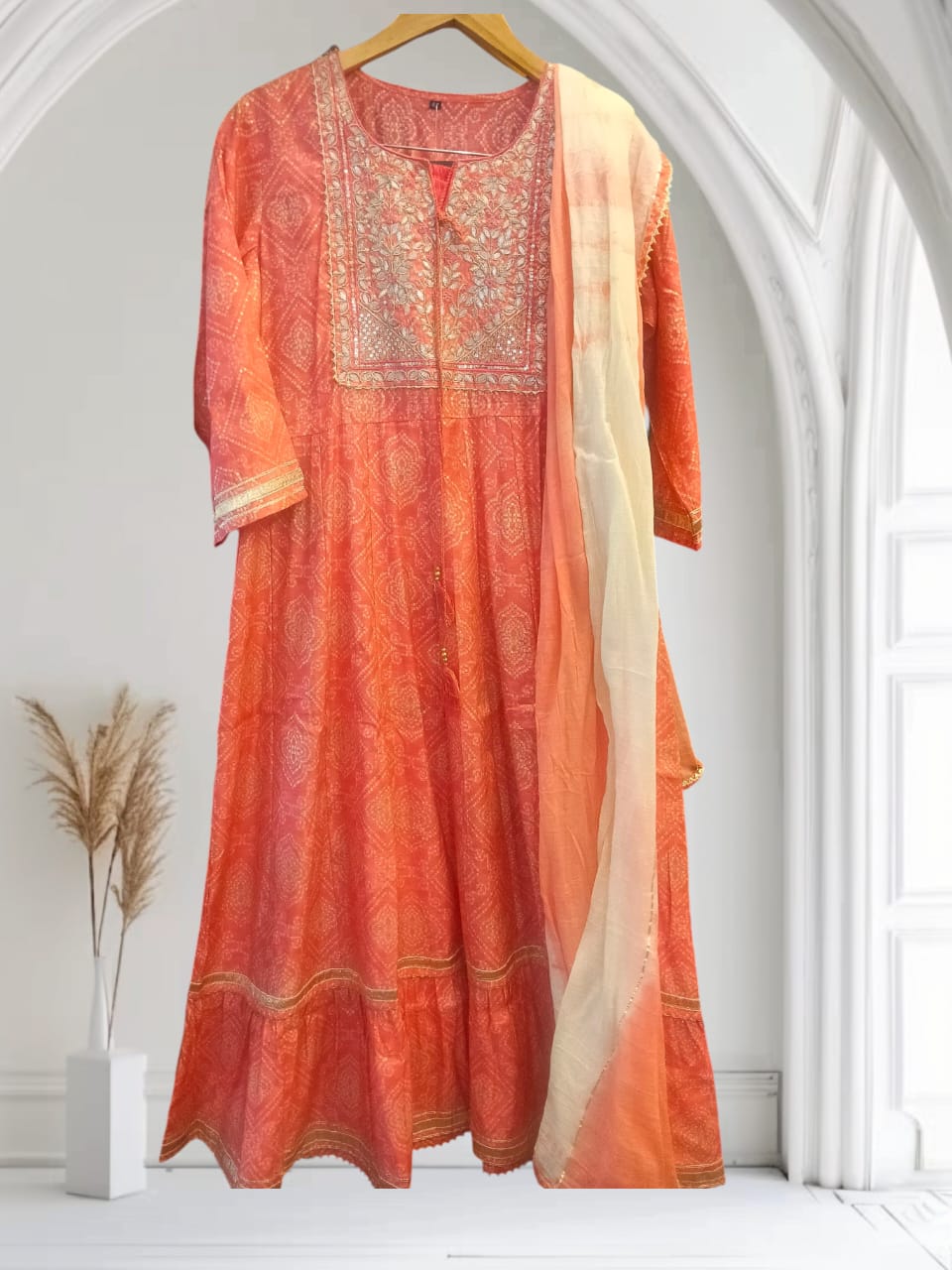 Anarkali Suit - Orange