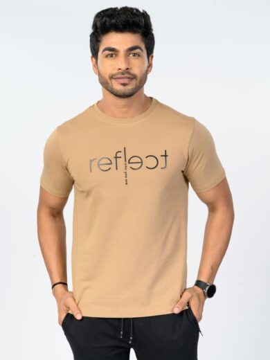 Men’s Beige Graphic T-Shirt
