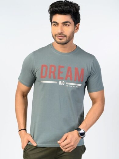 Men’s Olive Green Graphic T-Shirt