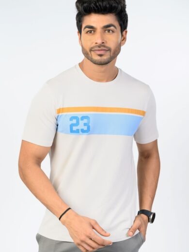 Men’s white Sports-Inspired T-Shirt