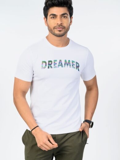 Men’s White Graphic T-Shirt