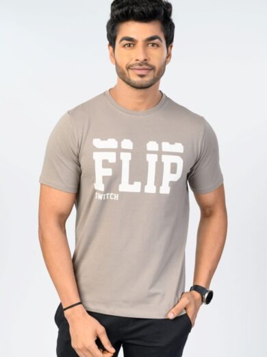 Men’s Beige Graphic T-Shirt