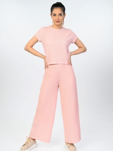 Soft pink textured co-ord