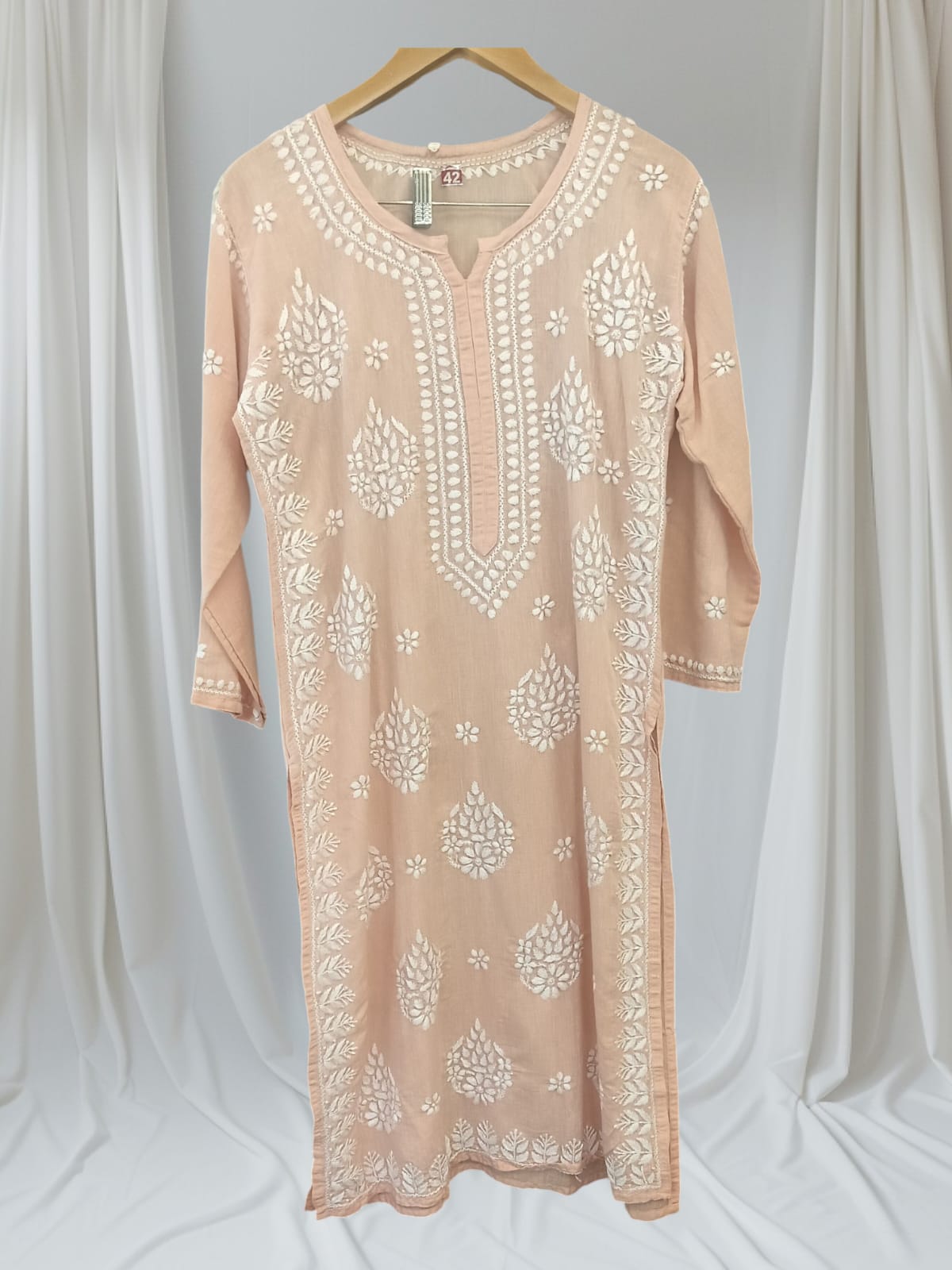 Lakhnavi Kurti - Peach